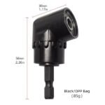 105 Degrees Black Short Bits Corner Tool Hand Drill Screwdriver Bits Size