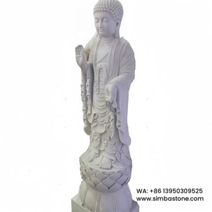 Buddha Veil Sculpture Statue Carving White Marble Sculptures Natural Stone
