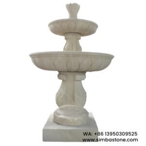 Custom Made Water Fountain Garden Decorative Water Feature Natural White Sandstone Stone