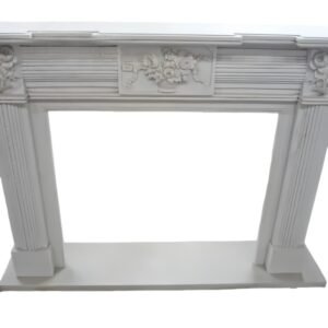 European Style Natural Stone Veneer Fireplace White Marble Stone Fireplace