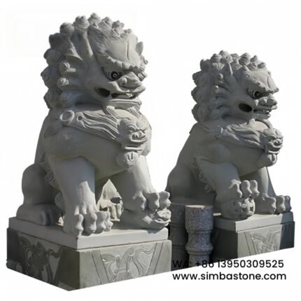 Granite Stone Lion Stone Sculptures White Granite Sculptures Natural Stone