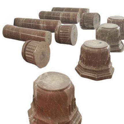 Natural Stone Pillars Brown Roman Columns Pillar Decoration