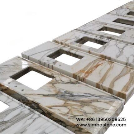 Rectangle Calacatta Gold Marble Countertops Marble Tabletop Natural Stone