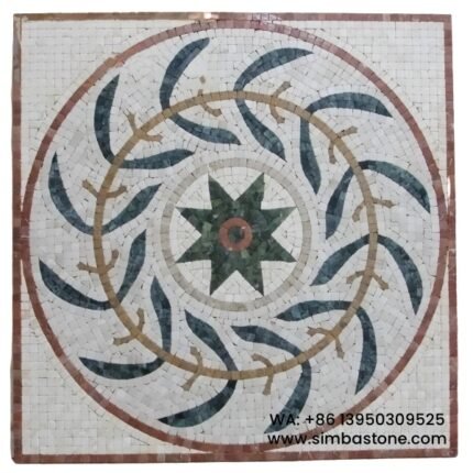 Round Mosaic Design Mosaic Tile Pattern Ideas Mosaic Puzzles Natural Stone