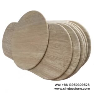 Round White Travertine Countertop Travertine Tabletop Natural Stone