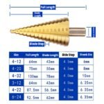 Pagoda Drill Bits Size Table