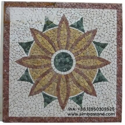 Sun Flowers Marble Mosaic Tiles Patterns Mosaic Puzzles Natural Stone