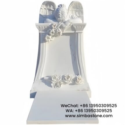 Weeping Sad Angel Statue Gravestone Statues Natural White Marble Stone